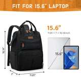 Maelstrom Laptop Backpack, Fits 15.6 - 17.3 Inch Travel Backpack Gift for Women Men, Waterproof College School Computer Bag, Anti - theft Business Work Bag with Luggage Strap (Black, 15.6 Inch)