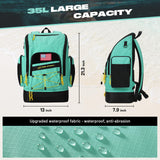 Maelstrom Swim Backpack,35L Swimming Bag with Separate Shoes Compartment,Swim Gear Bag for Beach,Athlete Sports Gym Rucksack for Men and Women (Aqua Blue)