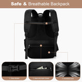 Maelstrom Travel Backpack for Women Men, 2 in 1 Crossbody Bag Laptop Backpack Fits 17.3 Inch Laptop, 26L Work Bag, Carry on Backpack