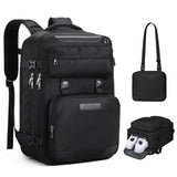 Maelstrom Travel Backpack for Women Men,25L Laptop Backpack Fits 15.6 - Inch Laptop,Waterproof Carry On Backpack for Airplanes with Detachable Crossbody Bag & Shoe Compartment (Black, Medium)