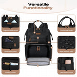Maelstrom Travel Backpack for Women Men,Laptop Backpack Fits 15.6 - 17.3 Inch Laptop, Nurse/Work Bag with Insulated Lunch Box (Black)