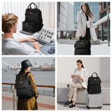 Maelstrom Travel Backpack for Women Men,Laptop Backpack Fits 15.6 - 17.3 Inch Laptop, Nurse/Work Bag with Insulated Lunch Box (Black)