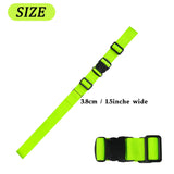MAGARROW 1.5" Utility Luggage Straps with Buckle Adjustable, 4 - Pack (Neon Green, 5.4 feet Long)