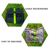 MAGARROW 1.5" Utility Luggage Straps with Buckle Adjustable, 4 - Pack (Neon Green, 5.4 feet Long)