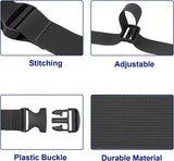 MAGARROW 40" Long Utility Luggage Straps with Buckle Adjustable (Black (4 - Pack), 1.5" Wide - 40" Long)