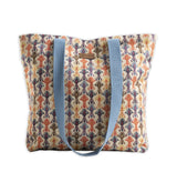 Maison d' Hermine Tote Bag 100% Cotton Canvas Reusable Shoulder Grocery Bag for Work Beach Travel Shopping Lunch Perfect for Easter Gifts Men Women - Ikat