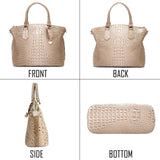 Makcr Joacbv Crocodile Leather Tote Purse for Women Large Capacity Satchel Handbag with Strap Crossbody Bag for Work & Travel