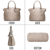 Makcr Joacbv Crocodile Leather Tote Purse for Women Large Capacity Satchel Handbag with Strap Crossbody Bag for Work & Travel