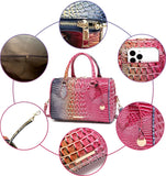 Makcr Joacbv Top - Handle Crocodile Purses For Women Crossbody Leather Bags Trendy Large Capacity Tote with Shoulder Strap