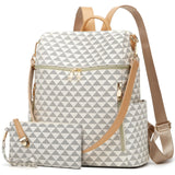 Makes Backpack Purse for Women PU Leather Travel Satchel Handbag Convertible Design Bag with Purse 2 Piece