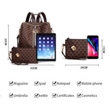 Makes Backpack Purse for Women PU Leather Travel Satchel Handbag Convertible Design Bag with Purse 2 Piece