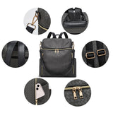 Makes Backpack Purse for Women PU Leather Travel Satchel Handbag Convertible Design Bag with Purse 2 Piece