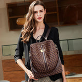 Makes Backpack Purse for Women PU Leather Travel Satchel Handbag Convertible Design Bag with Purse 2 Piece