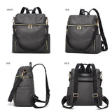 Makes Backpack Purse for Women PU Leather Travel Satchel Handbag Convertible Design Bag with Purse 2 Piece