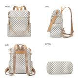 Makes Backpack Purse for Women PU Leather Travel Satchel Handbag Convertible Design Bag with Purse 2 Piece