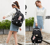 Makukke School Backpacks for Teen Girls - Laptop Backpacks 15.6 Inch College Cute Bookbag Anti Theft Women Casual Daypack,Black