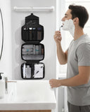 Maliton Toiletry Bag for Men & Women Travel Toiletry Bag Hanging Toiletry Bag Hygiene Organizer with 4 Compartments Waterproof Bathroom Shower Bag Large Toiletries Travel Bag(Black)