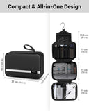 Maliton Toiletry Bag for Men & Women Travel Toiletry Bag Hanging Toiletry Bag Hygiene Organizer with 4 Compartments Waterproof Bathroom Shower Bag Large Toiletries Travel Bag(Black)
