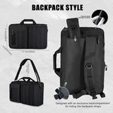 MANETTA 3-in-1 Laptop Briefcase for Men, 15.6 Inch Convertible Work Bag with Shoulder Strap, Water-Resistant Business Travel Backpack for Office and Commute