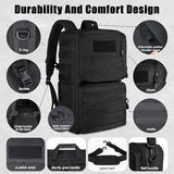 MANETTA 3-in-1 Laptop Briefcase for Men, 15.6 Inch Convertible Work Bag with Shoulder Strap, Water-Resistant Business Travel Backpack for Office and Commute