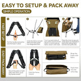 MARCHWAY Lightweight Folding High Back Camping Chair with Head Support, Stable Portable Compact for Outdoor Camp, Travel, Beach, Picnic, Festival, Hiking, Backpacking (Highback Khaki)