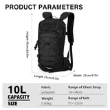 Mardingtop 10L Small Tactical Molle Hydration Backpack +2.5L Water Bladder