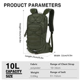 Mardingtop 10L Small Tactical Molle Hydration Backpack with 2.5L Water Bladder