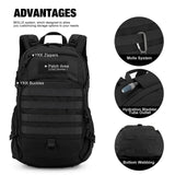 Mardingtop 25L Hiking Backpack,Lightweight Molle Tactical Backpack for Running,Hiking,Cycling,Motorcycle