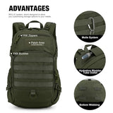 Mardingtop 25L Hiking Backpack,Lightweight Molle Tactical Backpack for Running,Hiking,Cycling,Motorcycle