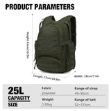 Mardingtop 25L Tactical Backpacks Molle Hiking daypacks for Camping Hiking Military Traveling Motorcycle Army Green