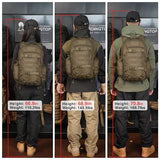 Mardingtop 28L Tactical Backpack for Men with Loop and Hook Patch, Molle EDC Motorcycle Backpacking Backpack for Hiking,Camping