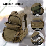 Mardingtop 28L Tactical Backpack for Men with Loop and Hook Patch, Molle EDC Motorcycle Backpacking Backpack for Hiking,Camping