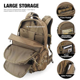 Mardingtop 35L Molle Tactical Military Backpack for Men，Cordura Backpack for Hiking,Camping,Survival