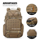 Mardingtop 35L Molle Tactical Military Backpack with Hydration Bladder for Men