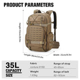 Mardingtop 35L Molle Tactical Military Backpack with Hydration Bladder for Men