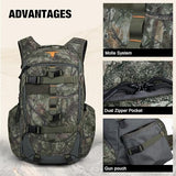 Mardingtop 40L Camo Hunting Backpack for Bow Rifle Gun，Large Capacity Tactical Hunting Day Pack with Rain Cover for Hunting Camping Hiking