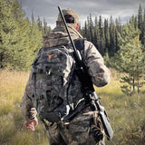 Mardingtop 40L Camo Hunting Backpack for Bow Rifle Gun，Large Capacity Tactical Hunting Day Pack with Rain Cover for Hunting Camping Hiking
