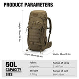 Mardingtop 50L Hiking Backpacking Backpack with 2.5 Liter Hydration Bladder