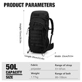 Mardingtop 50L Hiking Backpacking Backpack with Rain Cover+2.5 Liter Hydration Bladder