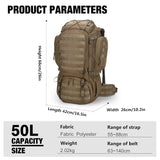 Mardingtop 50L Internal Frame Backpack with Rain Cover for Hiking,Camping,Backpacking,Travel,Outdoor Rucksack