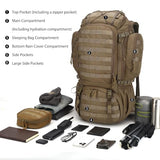 Mardingtop 50L Internal Frame Backpack with Rain Cover for Hiking,Camping,Backpacking,Travel,Outdoor Rucksack