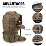 Mardingtop 50L Internal Frame Backpack with Rain Cover for Hiking,Camping,Backpacking,Travel,Outdoor Rucksack