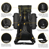 Mardingtop 65L+10L Internal Frame Backpack for Hiking,Camping,Hunting,Backpacking Backpack with Rain Cover