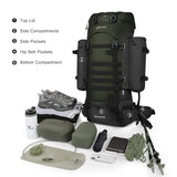Mardingtop 65L+10L Internal Frame Backpack for Hiking,Camping,Hunting,Backpacking Backpack with Rain Cover