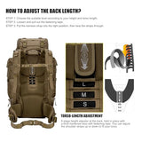 Mardingtop 70L Internal Frame Backpack + 2.5L Hydration Bladder