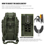 Mardingtop 70L Military Internal Frame Backpack for Hunting,Camping,Hiking Rucksack Backpacking Backpack with Rain Cover