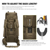 Mardingtop 75L Internal Frame Backpack + 2.5L Leak Proof Water Bladder