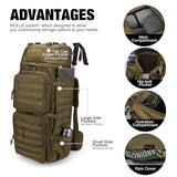Mardingtop 75L Internal Frame Backpack + 2.5L Leak Proof Water Bladder