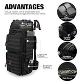 Mardingtop 75L Internal Frame Backpack + 2.5L Leak Proof Water Bladder