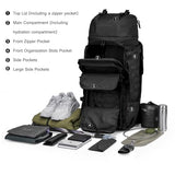 Mardingtop 75L Molle Hiking Internal Frame Backpacks with Rain Cover for Camping,Backpacking,Travelling(Black)